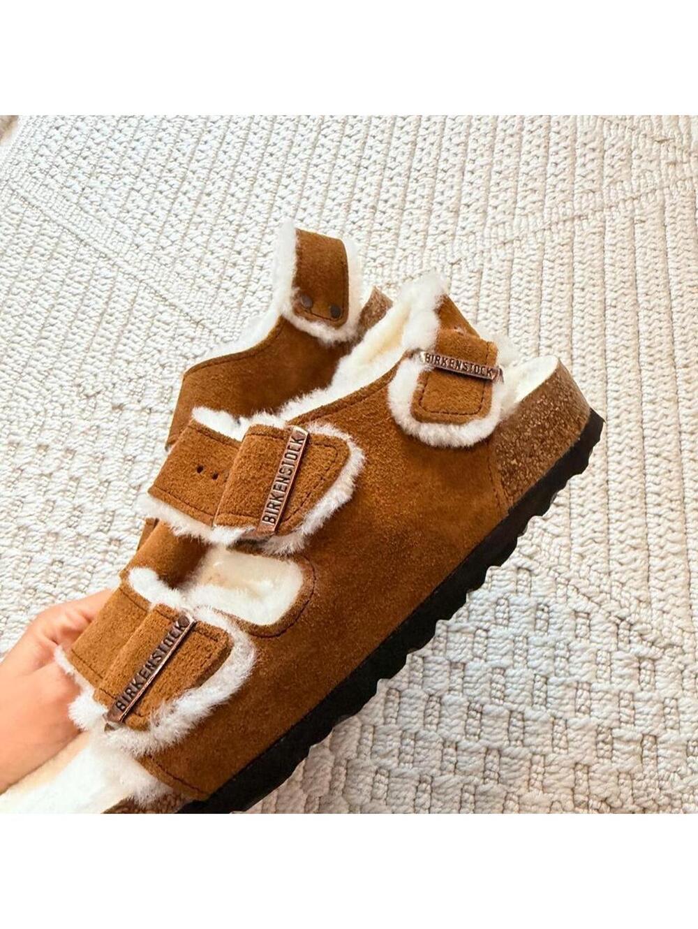 Birkenstock Milano Shearling Sandals - Picture 7 of 11
